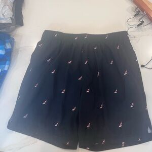 Nautica Mens Swim Shorts Sailboat Pattern XL